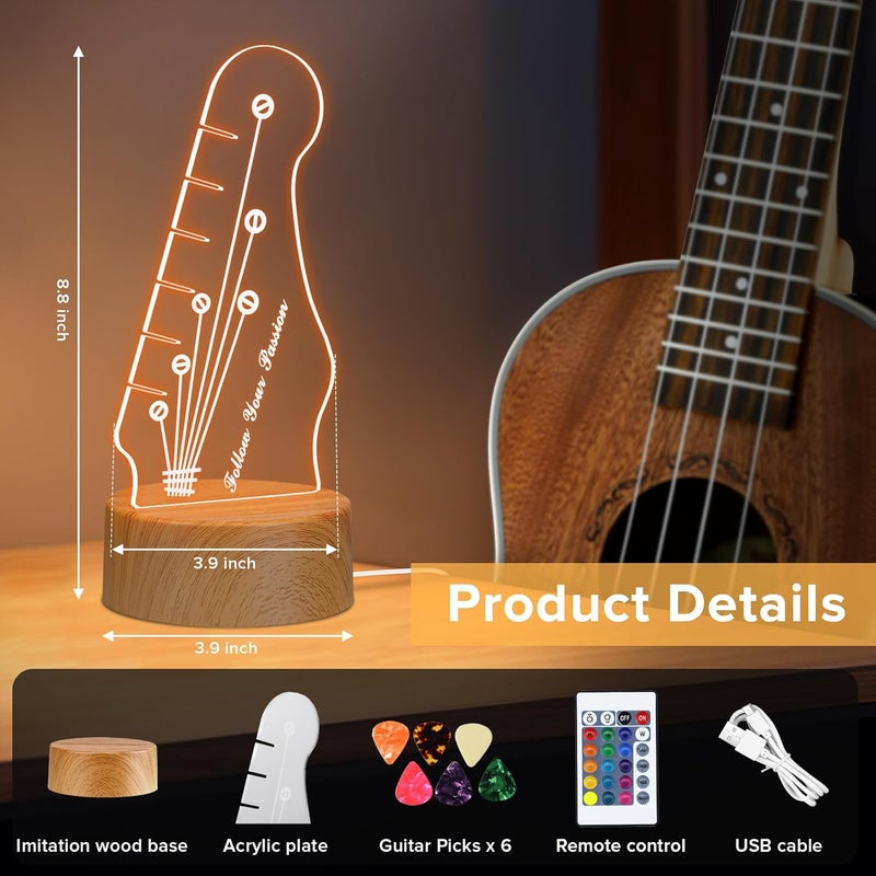 VGJ Light Up Guitar Pick Holder, Acrylic Guitar Pick Display,16-Color Luminous Pick Storage Rack,For Acoustic Electric Bass Ukulele Violin, Gift For Music Lovers Guitar Players - Image 2